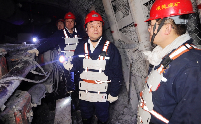 鲍衍胜到峻德矿调研检查工作